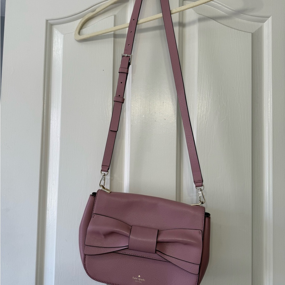 Kate Spade Pink Crossbody Bag with Bow Accent